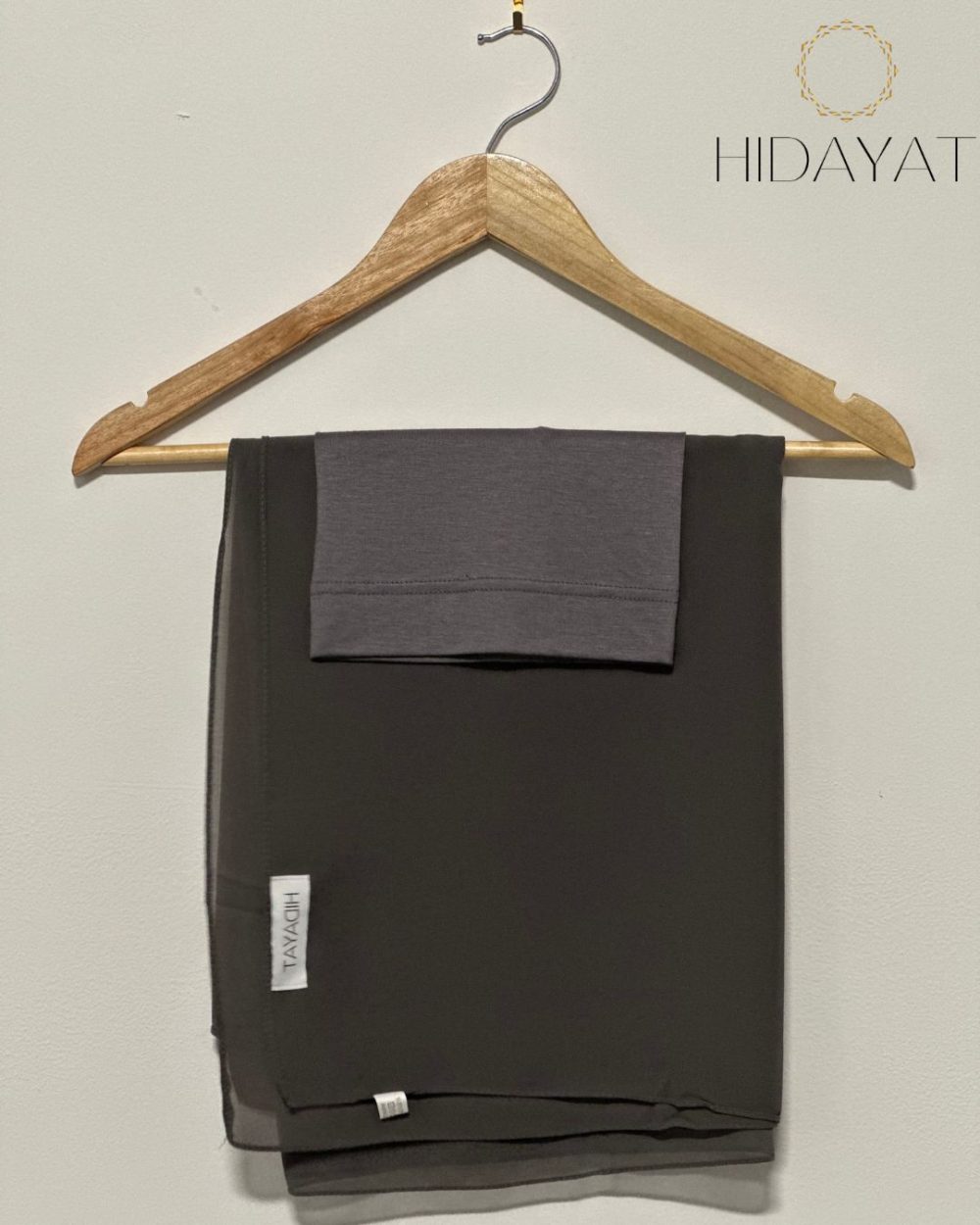 Chiffon Hijab Set – Dark Grey