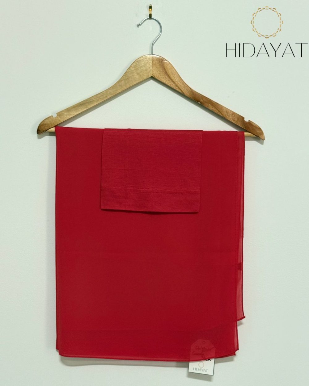 Chiffon Hijab Set – Candy Red