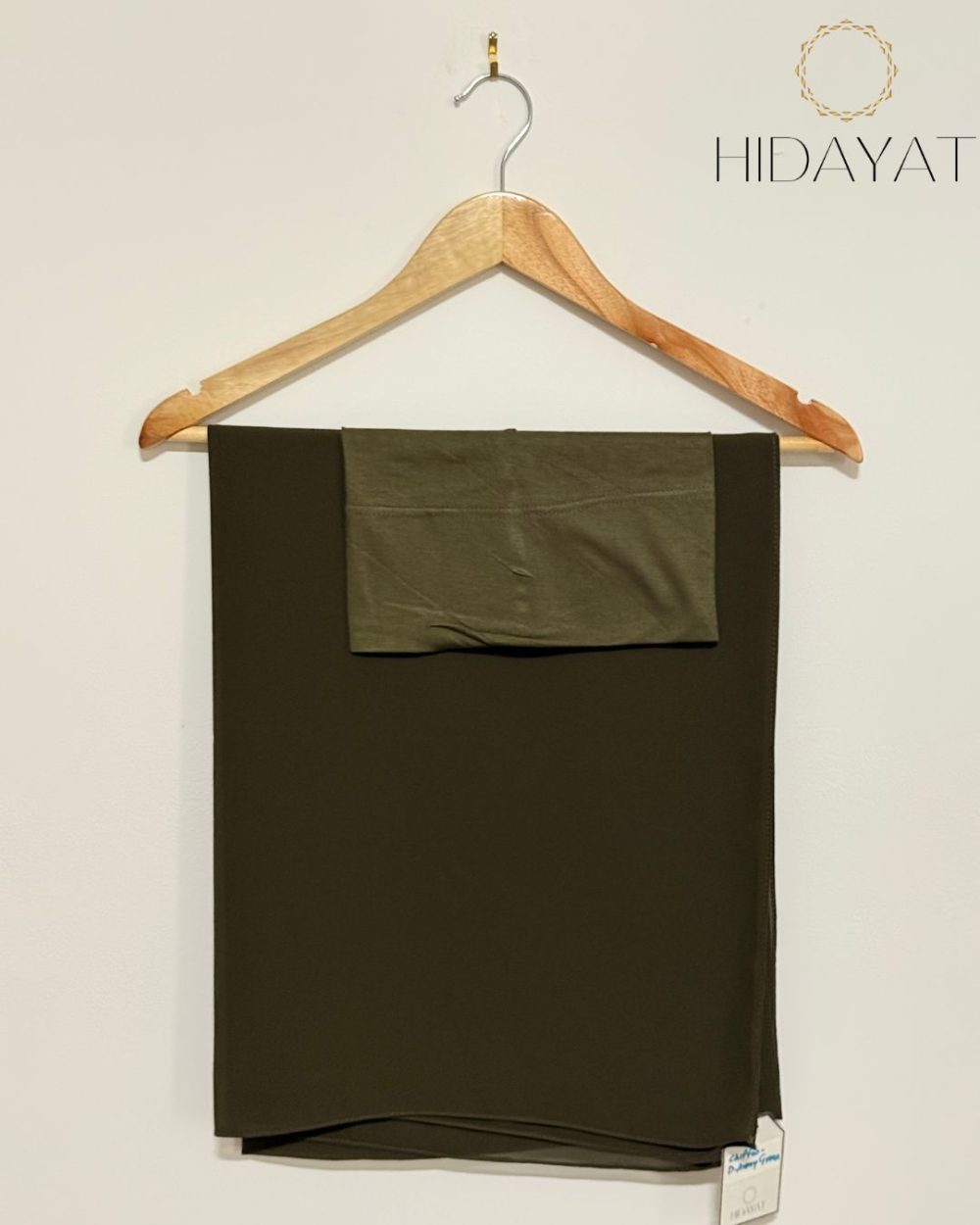 Chiffon Hijab Set – Dark Army Green