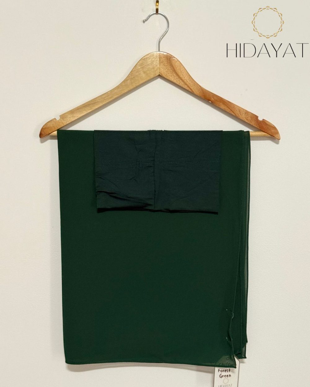 Chiffon Hijab Set – Forest Green