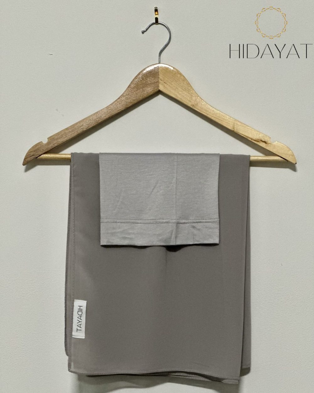 Chiffon Hijab Set – Light Grey