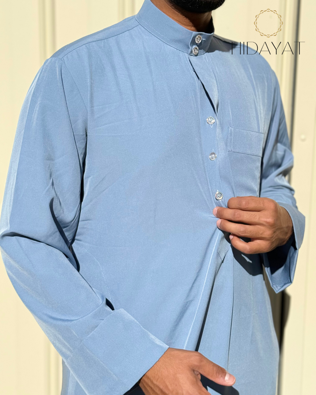 Dawood Thobe (Grey Blue) 6