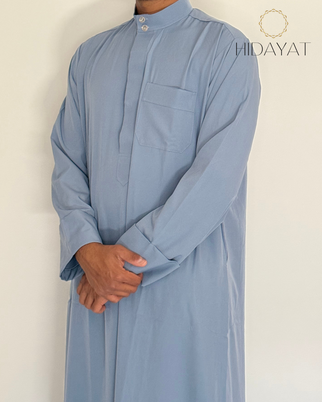 Dawood Thobe (Grey Blue) 8