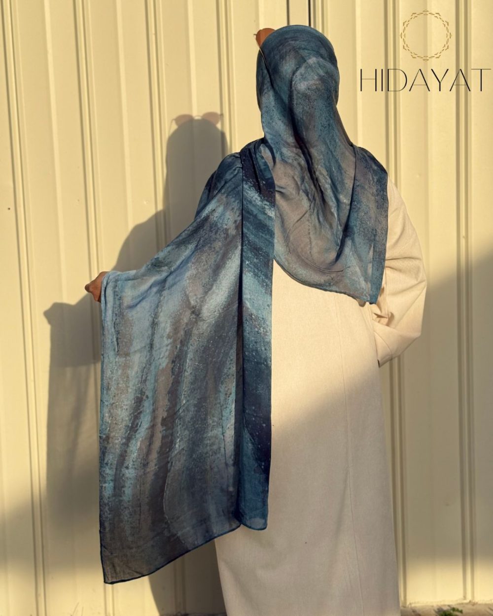 Printed Modal Hijab – Ocean Print