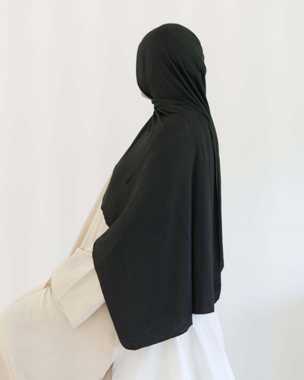 Mini Jersey Hijab – Black