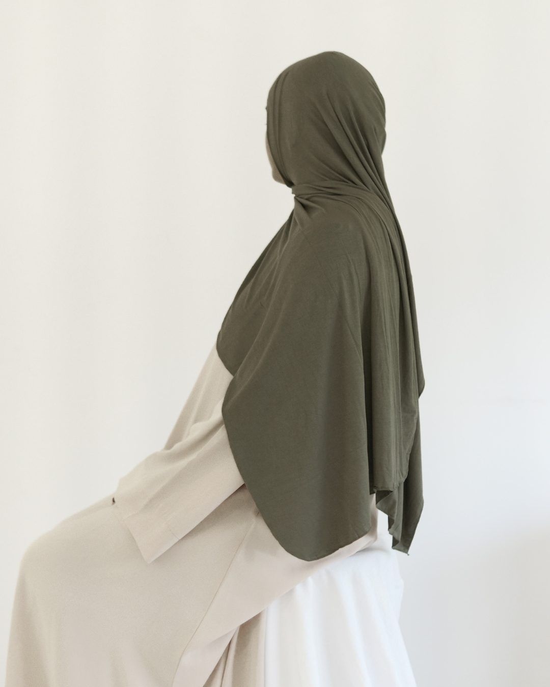 Mini Jersey Hijab – Olive Green Mini Jersey Hijab – Olive Green