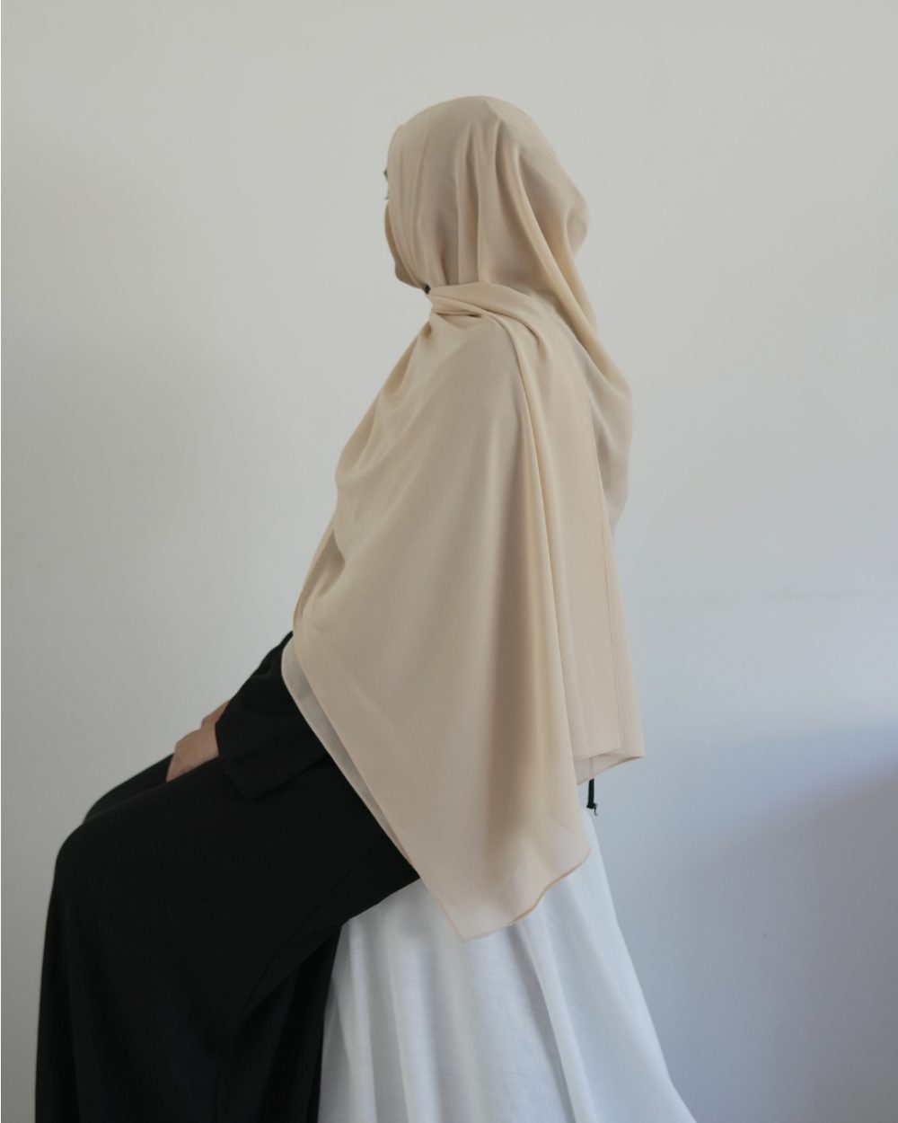 Chiffon Hijab Set – Biscuit