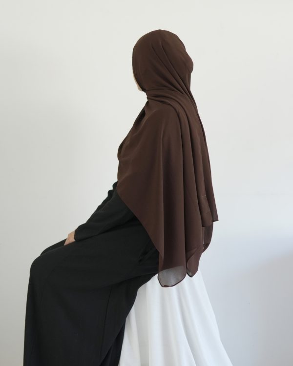 Brown Chiffon Hijab Set by Hidayat
