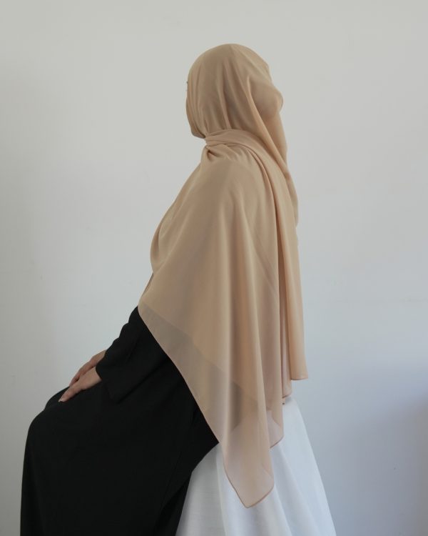 Ivory Chiffon Hijab Set by Hidayat