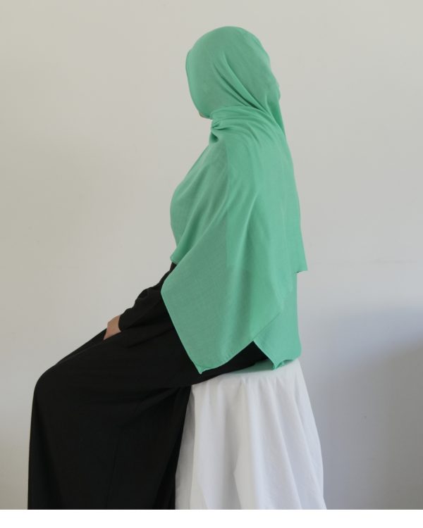 Jade Green Mini Modal Hijabs, soft and luxurious.