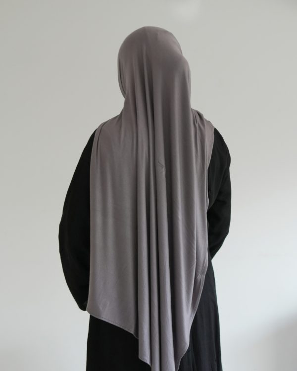 HIDAYAT cloudburst medium slate gray premium jersey hijab clean drape styling look