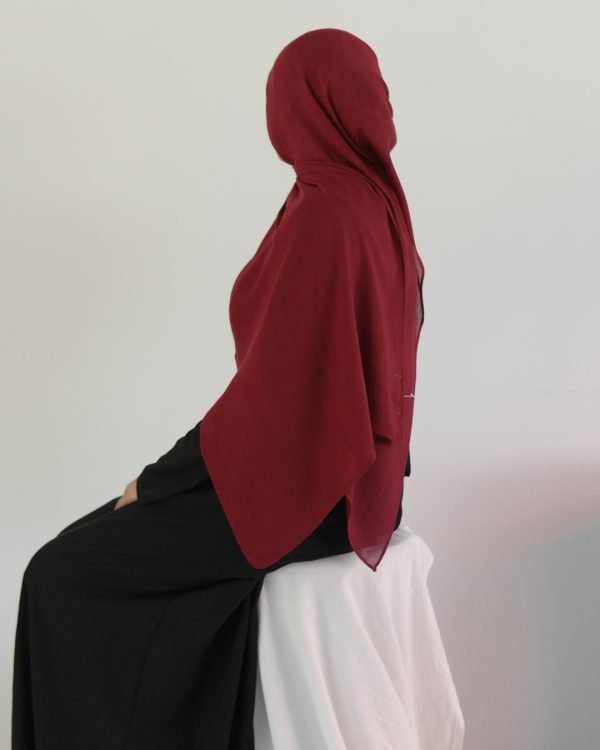 Hidayat Mulberry Burgundy blush mini modal everyday hijab wrap with matching cap