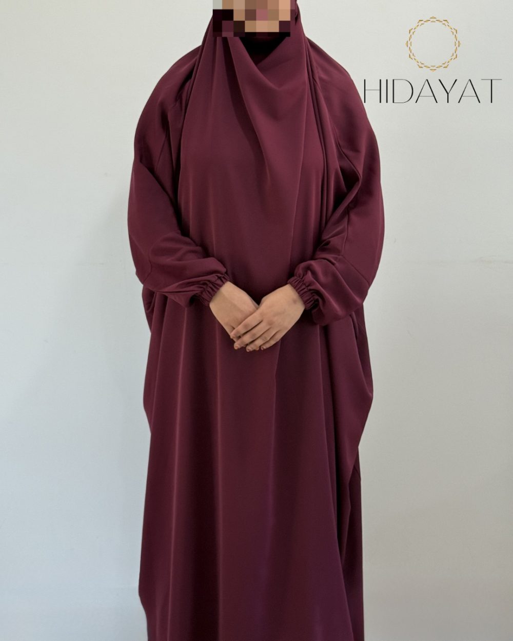 1 Piece Jilbab – Burgundy