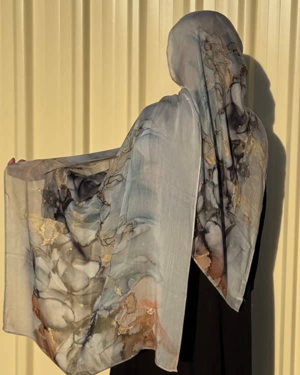 Elegant drape of Hidayat pearl printed modal hijab