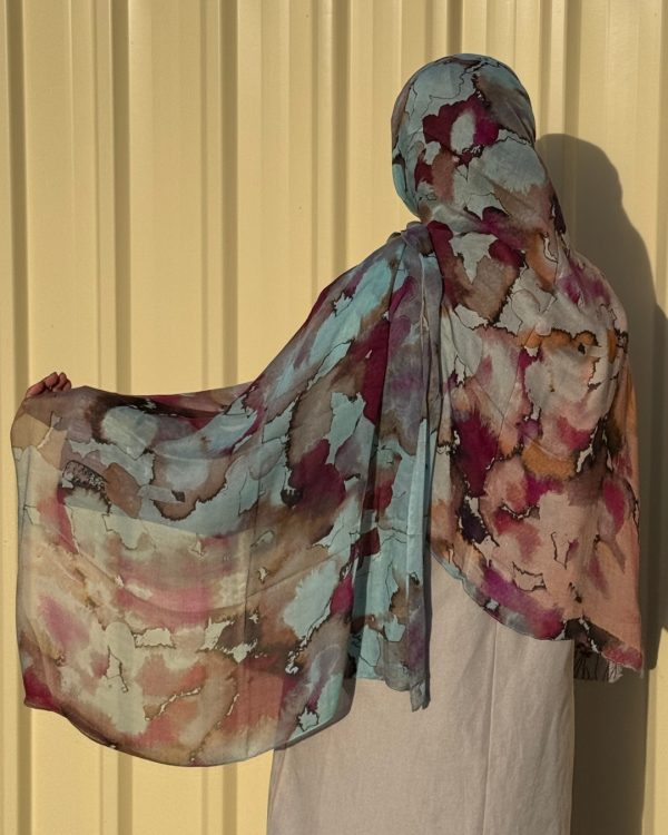 Elegant drape of Hidayat serene printed modal hijab