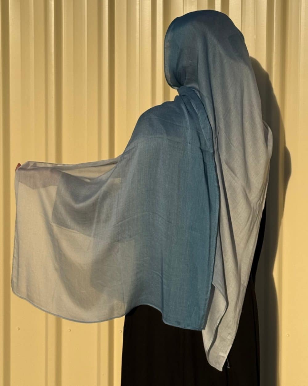 Printed Modal Hijab – Shaded Blue