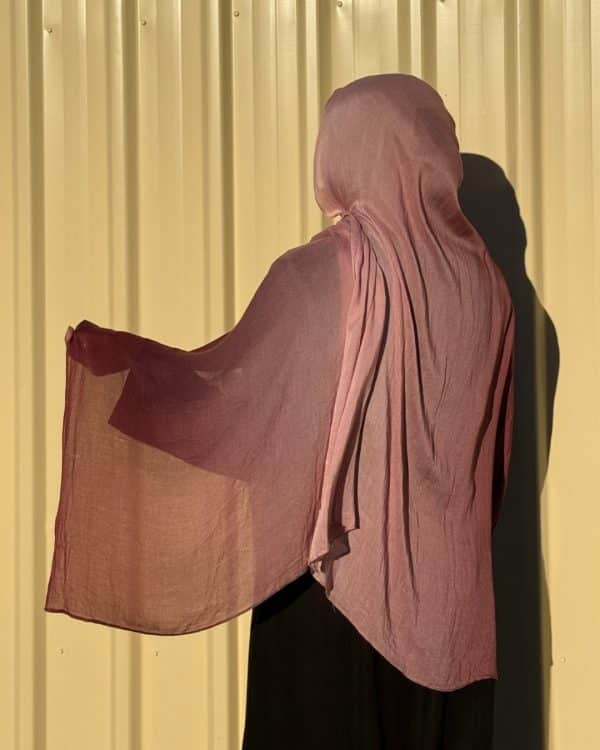 Elegant drape of Hidayat shaded pink printed modal hijab