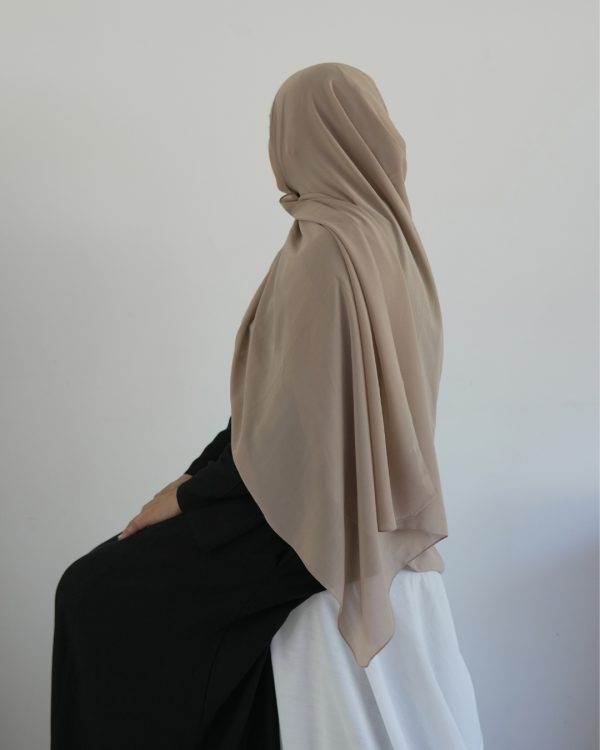HIDAYAT premium dusty rose chiffon hijab set with matching undercap