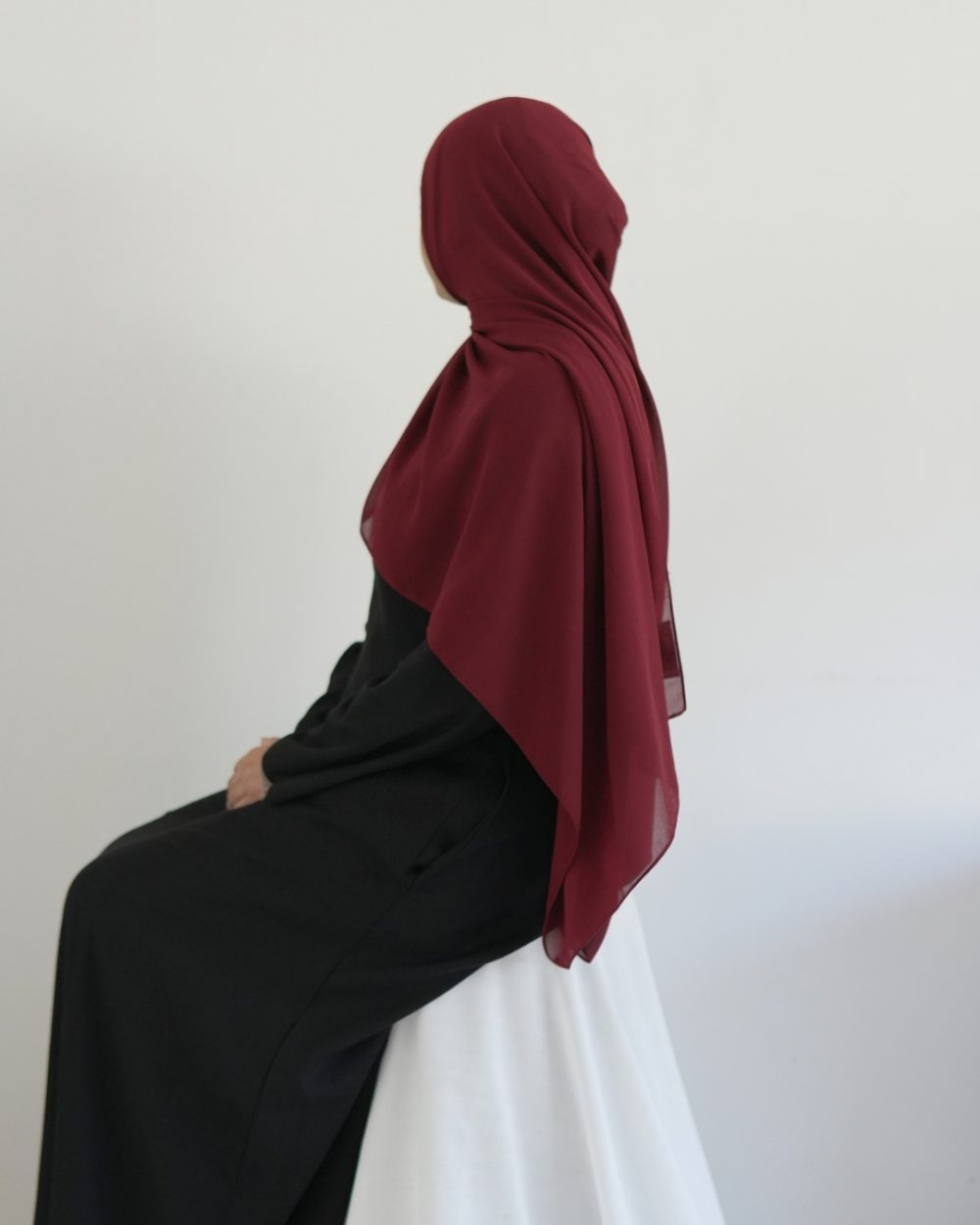 Chiffon Hijab Set – Maroon